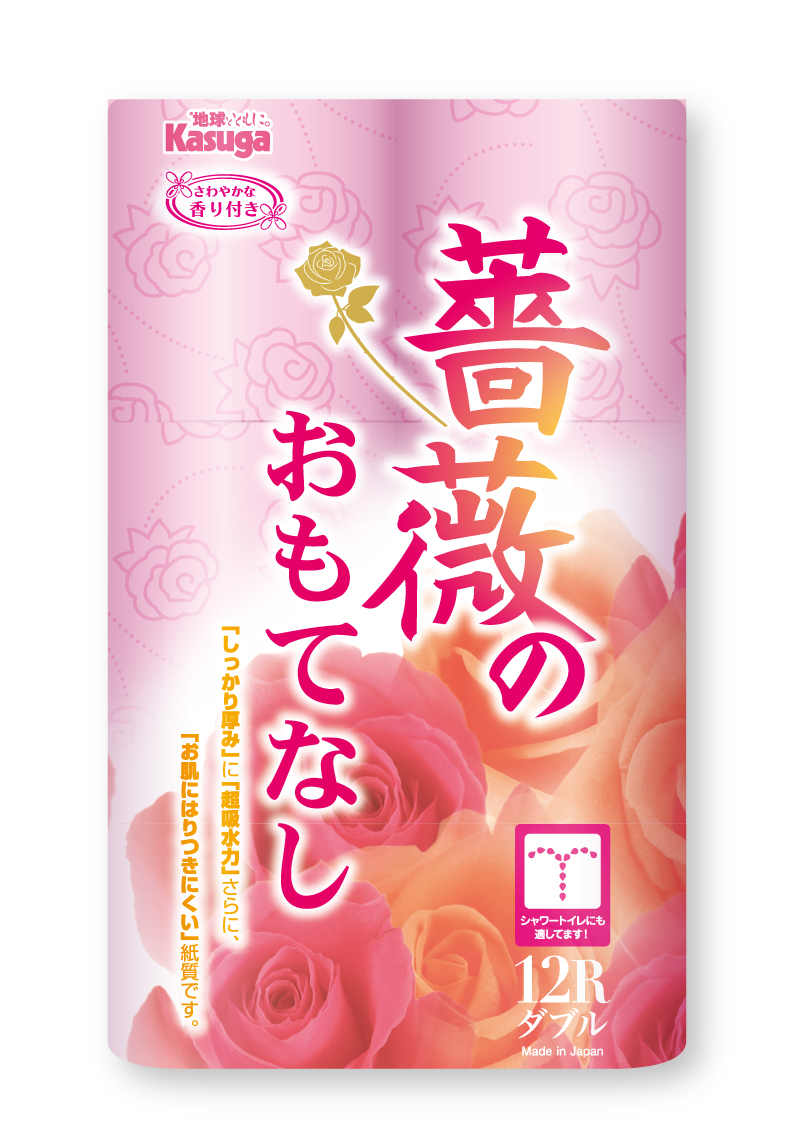 薔薇のおもてなし (ピンク)【12ロール×8パック入】 - Kasuga online shop